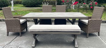 Laguna Heights - Bench With Cushion - Beige