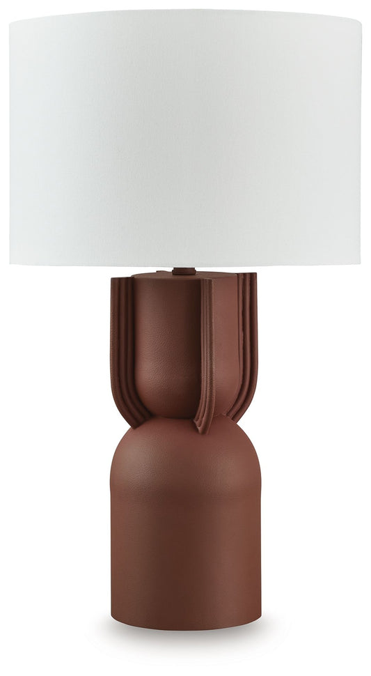 Rowandale - Metal Table Lamp - Brick Red
