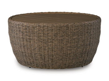 Double Point - Round Cocktail Table - Beige