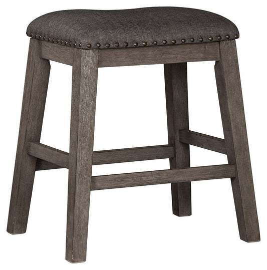 Caitbrook - Upholstered Stool (Set of 2) - Gray