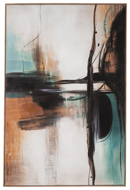 Brunonia - Wall Art - Teal / Orange / Black