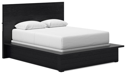 Londer - Queen Panel Bed - Black