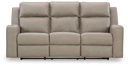 Lavenhorne - Rec Sofa W/Drop Down Table - Pebble