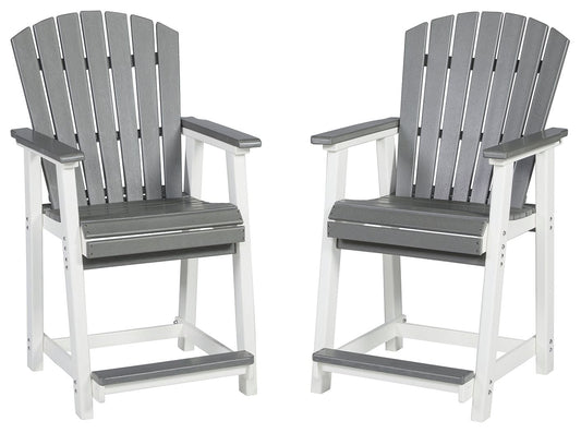 Transville - Barstool (Set of 2) - Gray / White