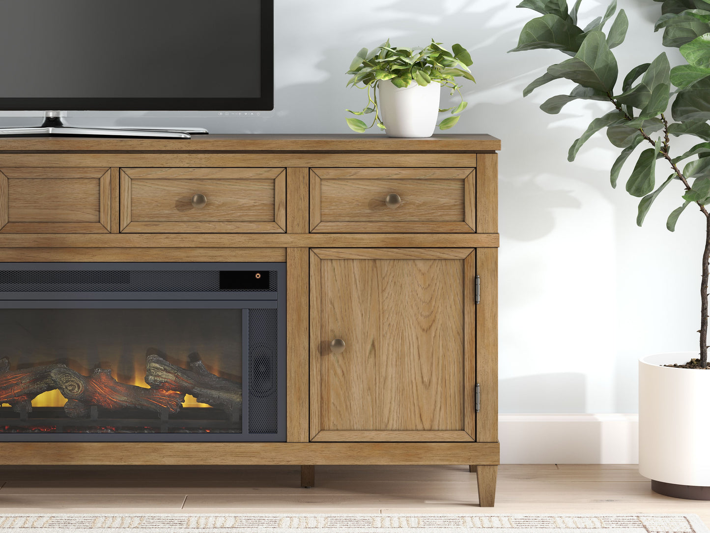 Sharlance - 81" TV Stand With Electric Fireplace