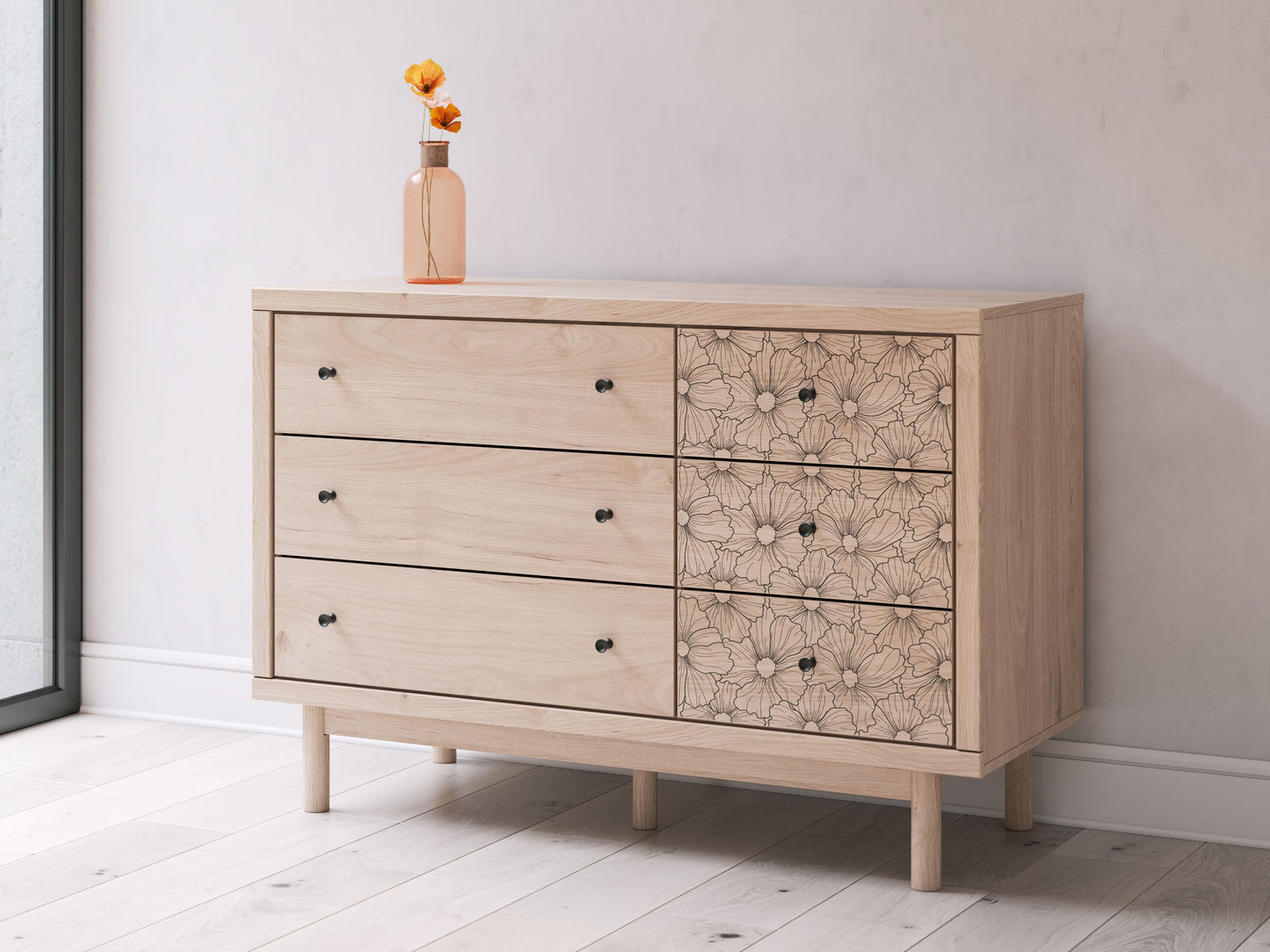 Arloster - Tan - Six Drawer Dresser