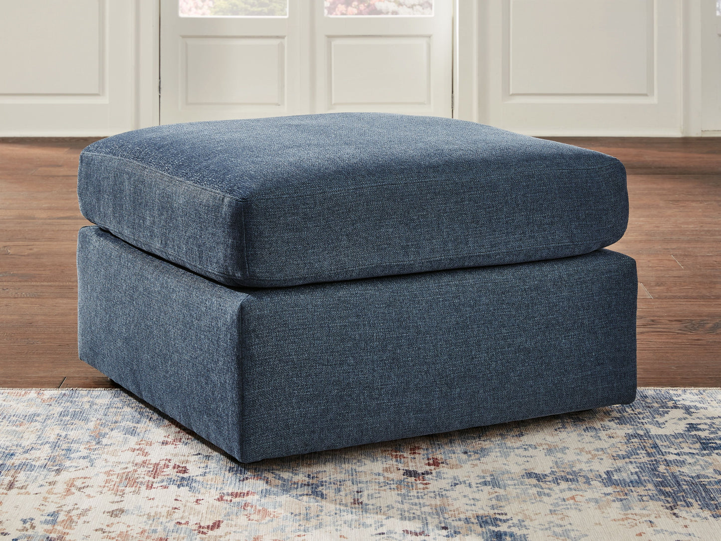 Modmax - Oversized Accent Ottoman - Fabric - Ink