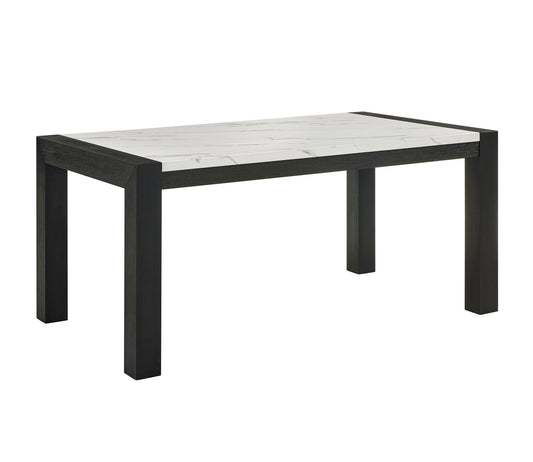 Jules - Faux Marble Dining Table - Charcoal / White