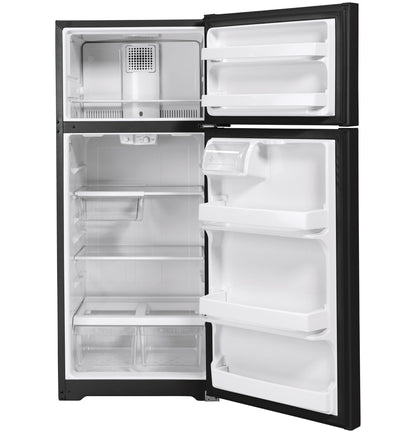 GE 17.5 Cubic Foot Top Mount Refrigerator - Black
