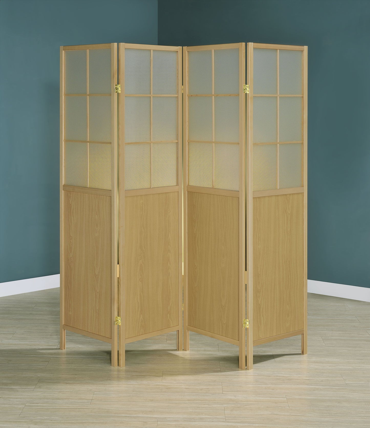 Edwards - 4 - Panel Room Divider Folding Shoji Screen - Natural