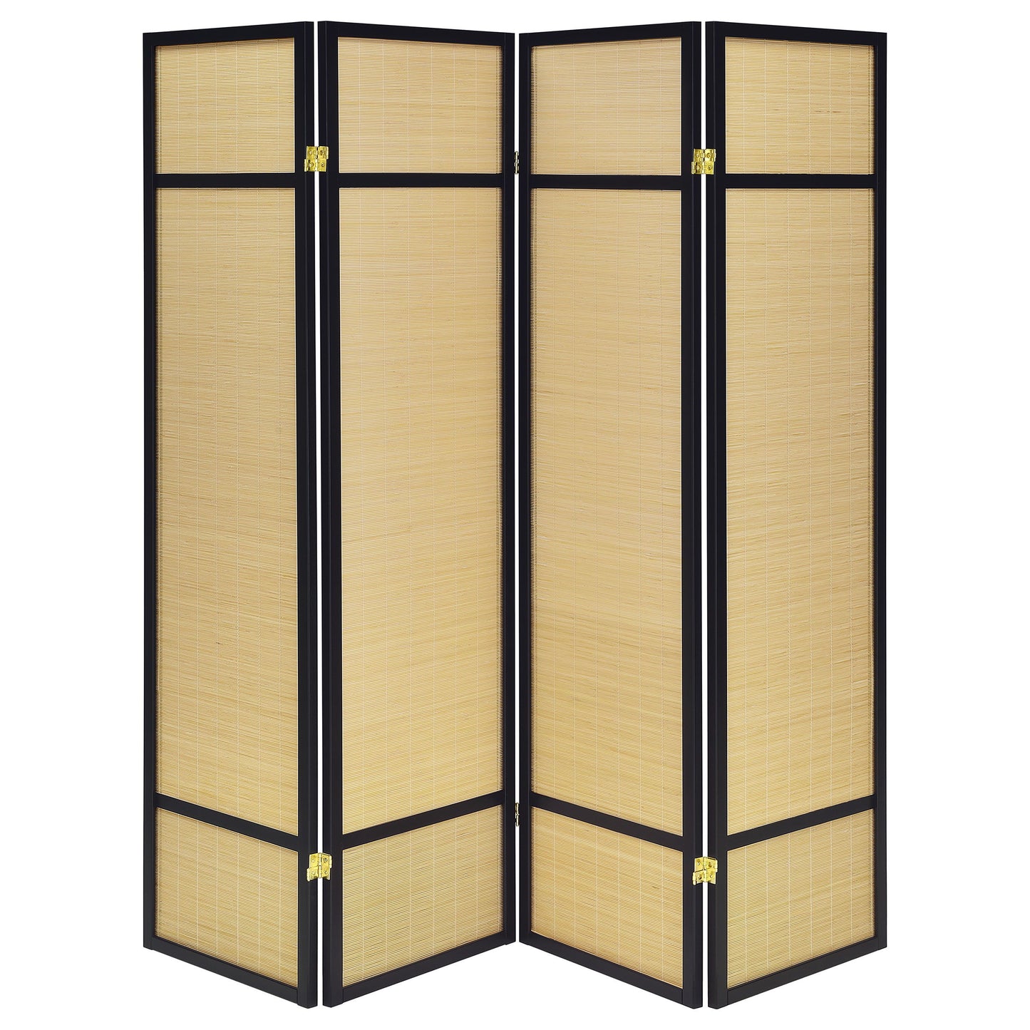 Pearce - 4 - Panel Bamboo Room Divider Folding Screen - Natural