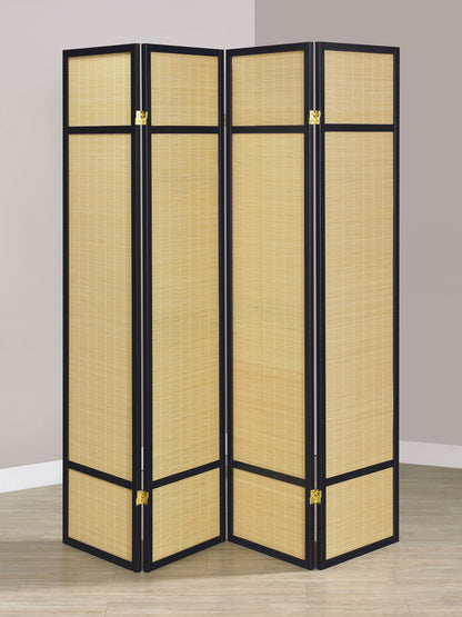 Pearce - 4 - Panel Bamboo Room Divider Folding Screen - Natural