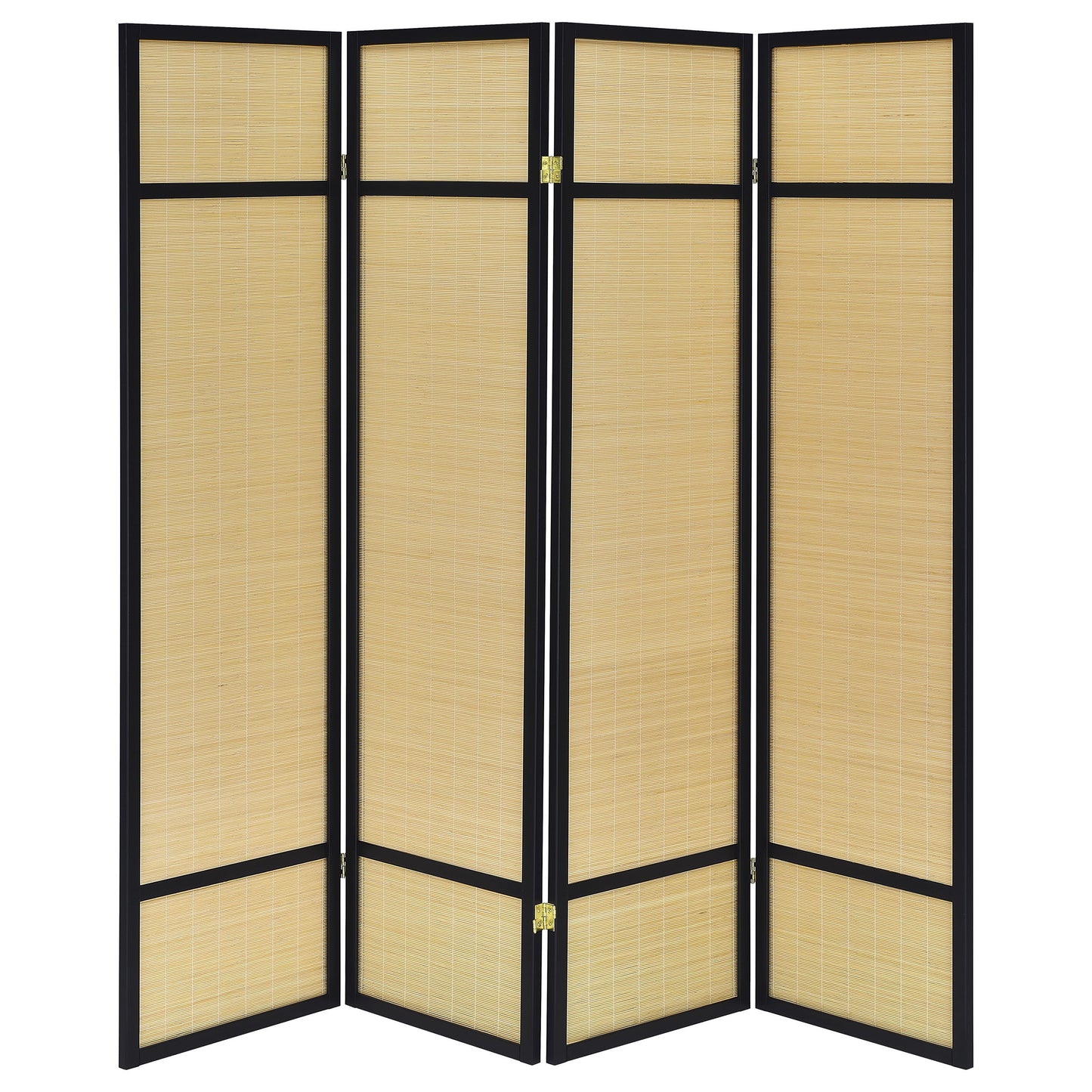 Pearce - 4 - Panel Bamboo Room Divider Folding Screen - Natural