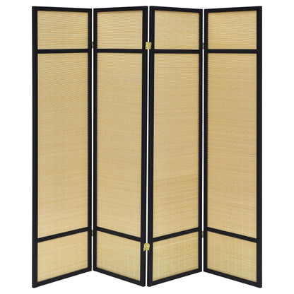 Pearce - 4 - Panel Bamboo Room Divider Folding Screen - Natural