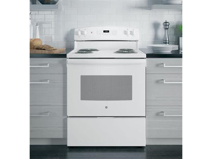 GE 30" Freestanding Electric Range With 4 Coil Elements - White