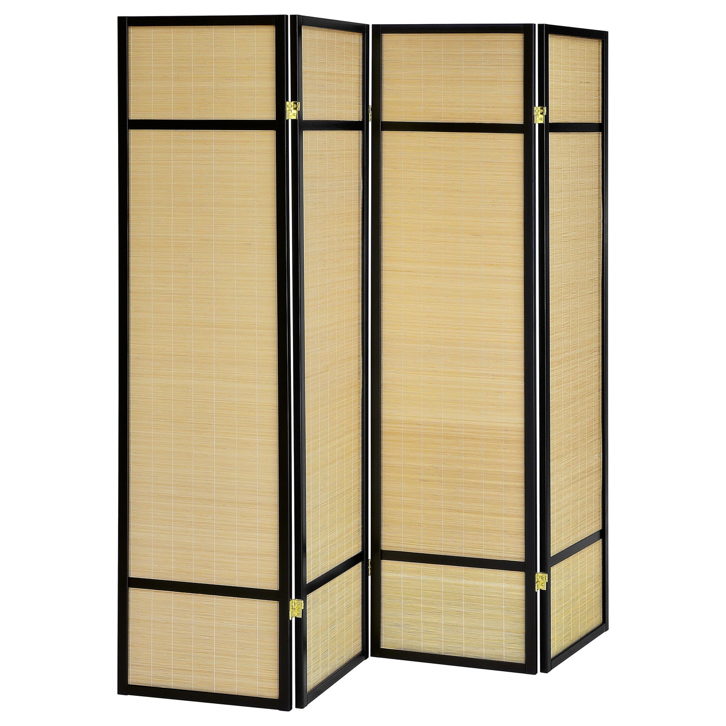 Pearce - 4 - Panel Bamboo Room Divider Folding Screen - Natural