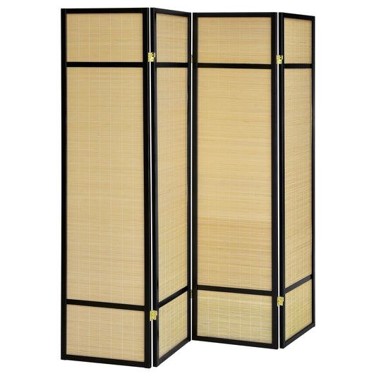 Pearce - 4 - Panel Bamboo Room Divider Folding Screen - Natural