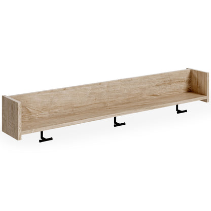 Oliah - Wall Mounted Coat Rack w/Shelf - Natural