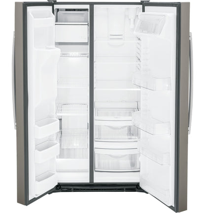 GE 25.3 Cubic Foot Side-By-Side Refrigerator - Slate
