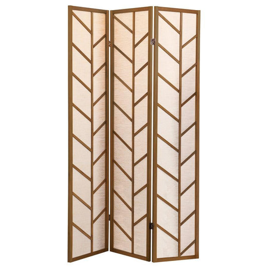 Mila - 3 - Panel Room Divider Folding Shoji Screen - Walnut