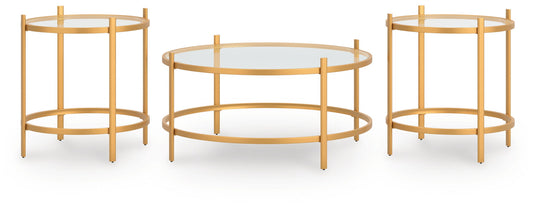 Pearlox - Occasional Table Set (Set of 3) - Gold