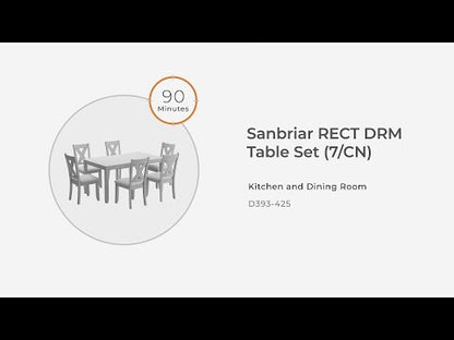 Sanbriar - RECT DRM Table Set (Set of 7) - Light Brown